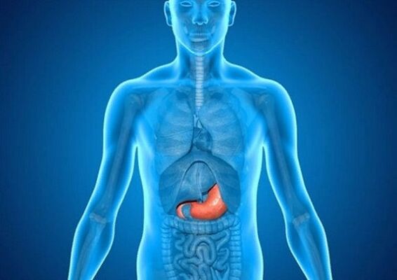 Stomach ulcer as the cause of back pain under the left shoulder blade