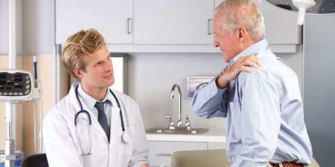 pain in the shoulder joint due to arthrosis